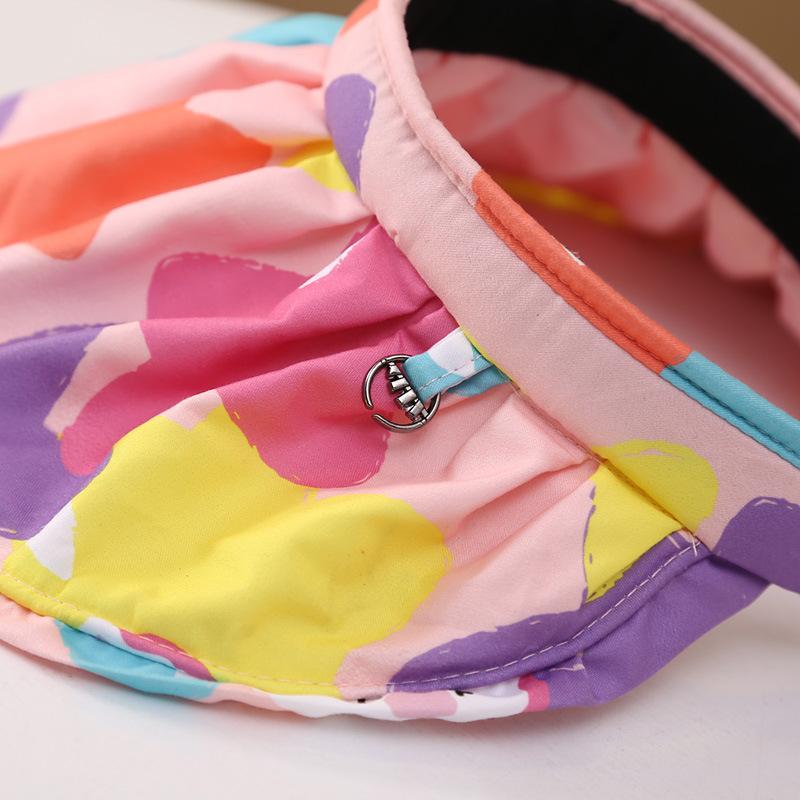 Summer Kids Sun Hats for Girls Boys Cartoon Children Visor Cap Beach Travel Big Brim Child Panama Hats 2-14Y