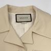 Gucci 619247 Ivory Silk Wool Logo Patch Cropped Jacket Jacket 38 IvoryUsed