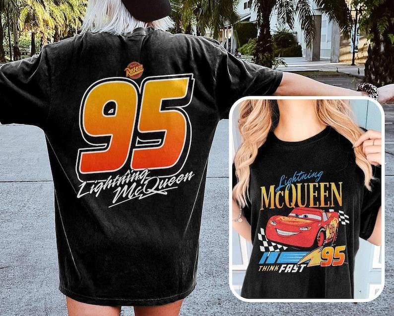 2026 New Sally I Am Flash Car McQueen Graphic Print WoUnisex TShirt Loose Fashion Plus Size Short Sleeve