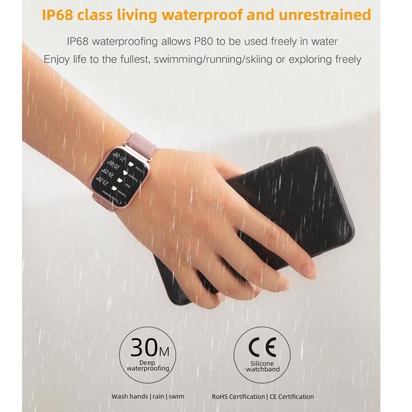 Buy P80 Bluetooth Sport Bracelet Full Touch Screen Heart Rate Blood Pressure Sleep Monitoring