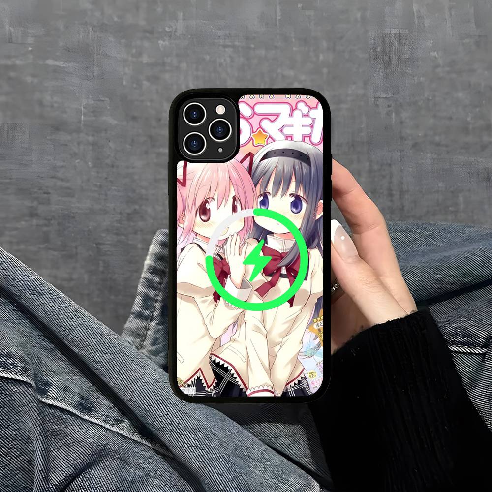 Süßes Anime Puella Magi Madoka Magica Für Magsafe Hülle Für IPhone 17 16 Pro Max 15 14 Plus 13 12 11 Kabelloses Laden Handyhülle
