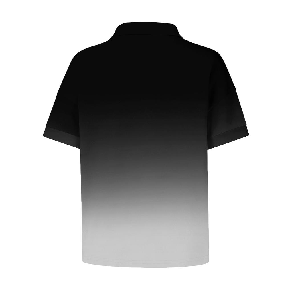 Damen modisches und lässiges Sommer V-Ausschnitt Patchwork Kurzarm Farbverlauf Top