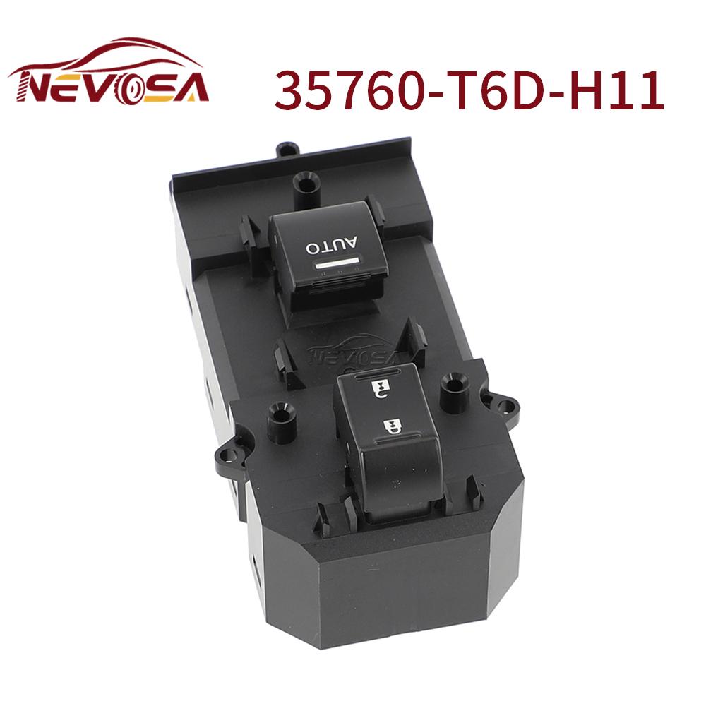 2AUTO Power Window Control Switch Button For Honda Spirior 2009-2014 35760-T6D-H11 35760-TP5-H11 Car Replacement Master 37P 35760-T6D-H11