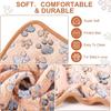 Cozy And Cute Pet Blanket - Warm Coral Fleece Blanket with Adorable Paw Prints for Winter