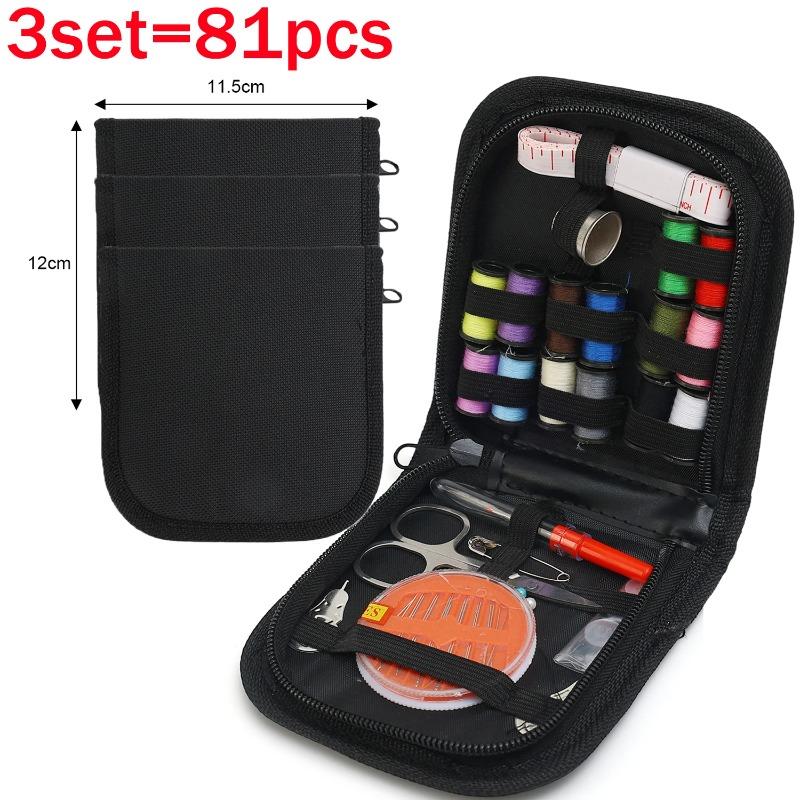 Complete Sewing Kit with Threads Needles Scissors Tape Measure Buttons Portable Travel DIY Embroidery Handwork Sewing Tool Set