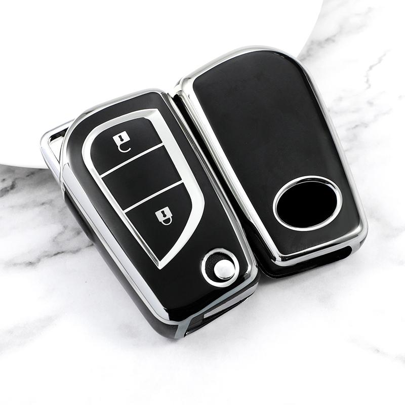 For Toyota Verso Yaris Aygo Scion TC IM Auris Corolla Avensis Auto Shell Fob 2/3/4 Button TPU Car Key Case Cover Accessories