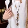 Bohemian Ceramic Necklace: Vintage Ethnic Long Sweater Chain & Zen Choker