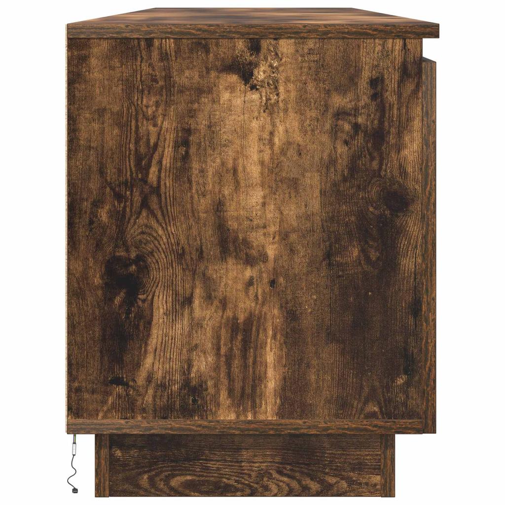 TV Cabinet Smoked Oak 180 x 38 x 49 cm Particleboard