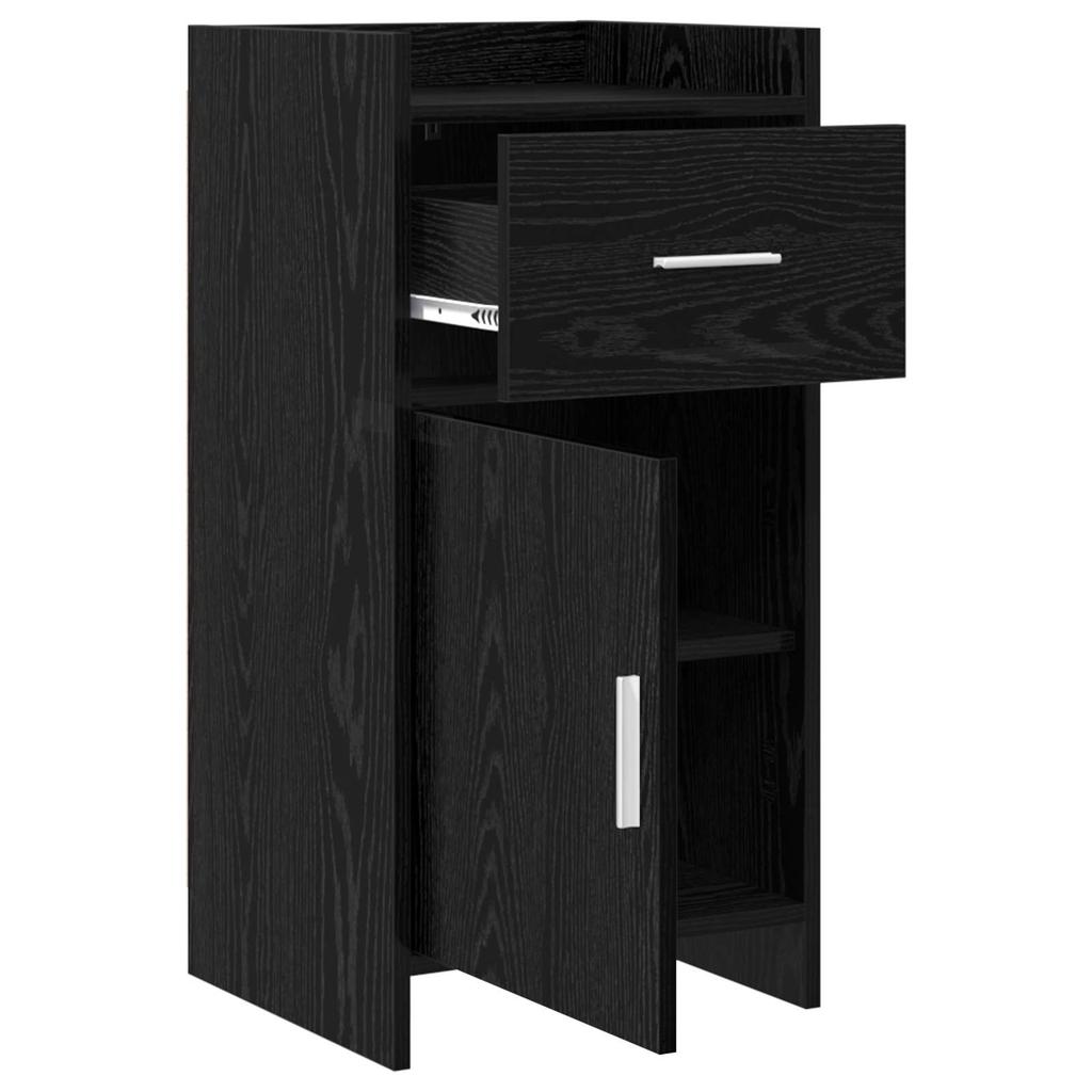 Sideboard Black Oak 40 X 36 X 80 Cm Engineered Wood