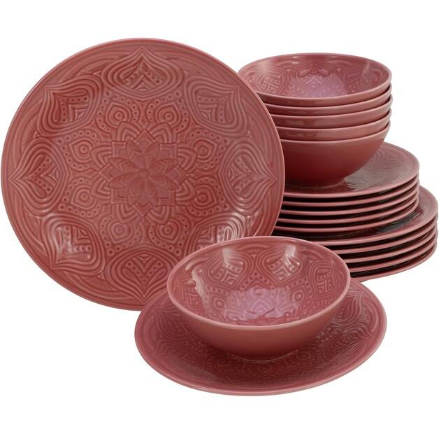 

Набор столовой посуды CreaTable Orient Mandala Tafelservice-Set rot, 18шт (21630)