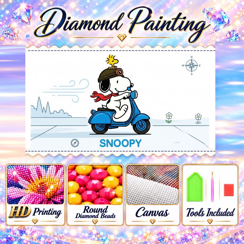 Snoopy Peanuts Diamond Painting Kit 5D Full Drill DIY Diamond Mosaic Wall Art Home Decor