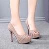 12CM High Heels Platform Shoes Woman Peep Toe Pumps Sexy Women Shoes High Heels Fashion Wedding Bridal Shoes Heels for Ladies