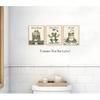 Funny Frog Bathroom Wall Art, Set of 4 Unframed 8x10 inch Posters