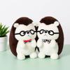 Nouveau Jouet en Peluche Hérisson à Noeud Pelucheux Poupée Hérisson Douce Animal Dessin Animé Peluche Jouet Chambre de Fille Décor Hérisson Cadeaux d'Anniversaire
