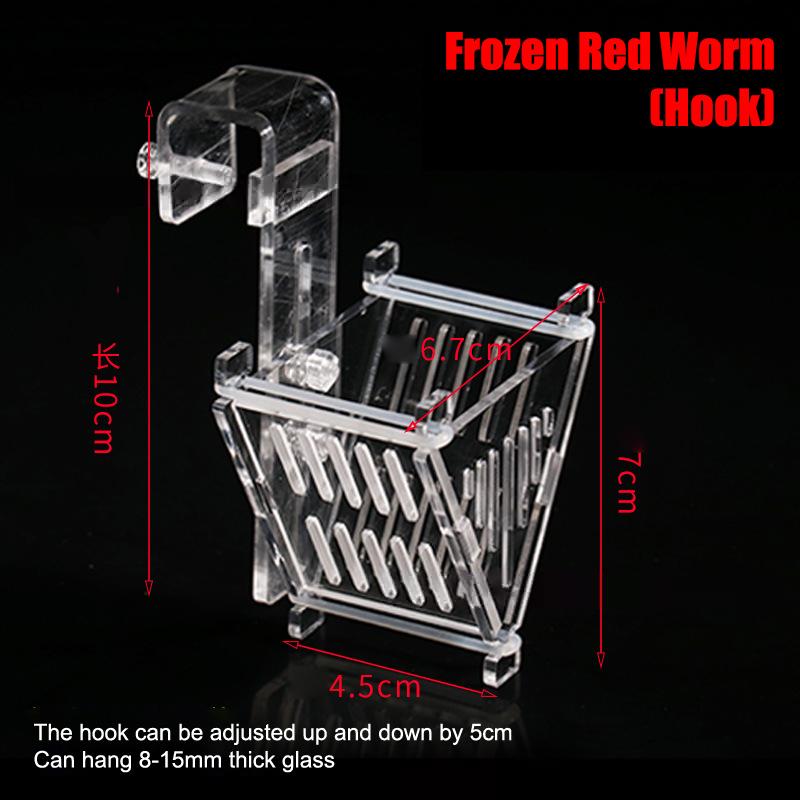 Acryl Futterbecher Pflanzenbecher Aquarium Rote Mückenlarven Fischfutter Hängender Futterbecher für Aquarium Aquarium Dekor Zubehör