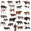 Educational Toy Animal Model Simulation Farm Animal Figures Kid's Gift Plastic Material Cow Category 14x8cm Size