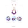 Violet Blue Zircon Christmas Decoration Pendant Ladies Necklace Rose Gold Ladies Gifts High Jewelry