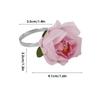 Napkin Holders For Cloth Napkins Alloy Artificial Flower Napkin Rings 6pcs Gold Plated Decorative Serviette Buckles Adornment