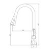 Tuqiu Pull Out Kitchen Faucets Black Single Handle  Kitchen Mixer Single Hole Rotating Water Mixer Tap Mixer Tap Kitchen Tap