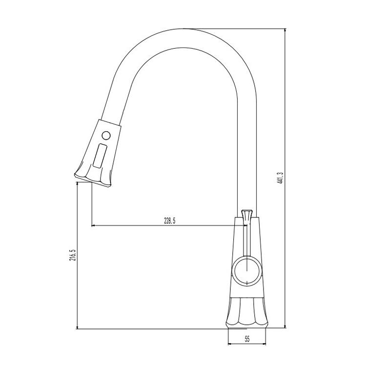 Tuqiu Pull Out Kitchen Faucets Black Single Handle  Kitchen Mixer Single Hole Rotating Water Mixer Tap Mixer Tap Kitchen Tap