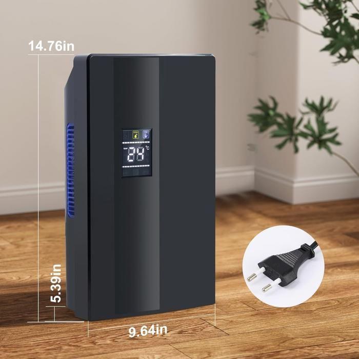 Déshumidificateur électrique - NETTLIFE - 2000 ml (2 L/j) - Télécommande - Minuterie 24 h - Nettoyage UV