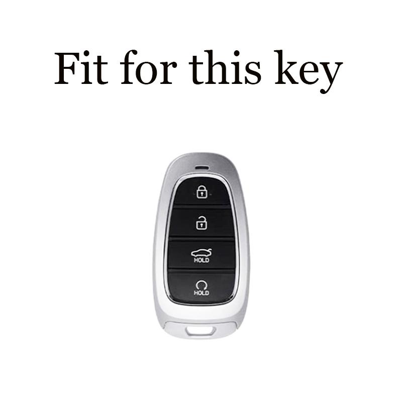 New TPU Car Remote Key Case Cover For 2022 2021 2020 Hyundai Sonata Nexo Santa Fe Tucson 4 Buttons Keyless Shell Fob Accessories