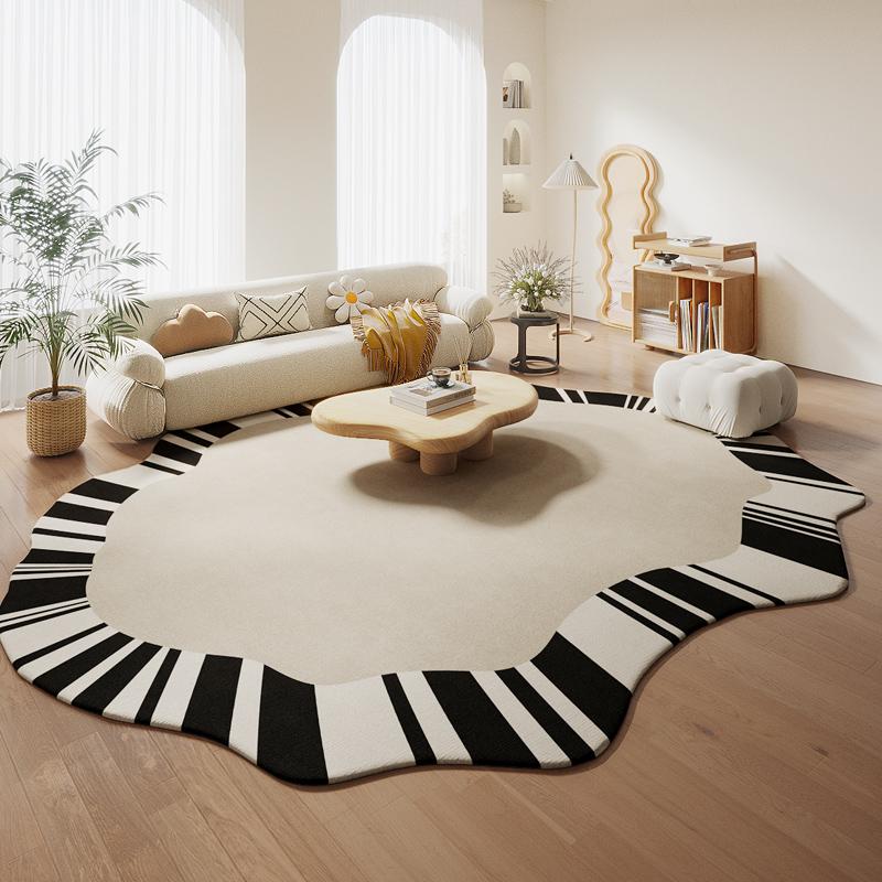 Luxury Embroidered Cashmere Sofa Rug For Living Room, Bedroom Side Table Large Size Warm Floor Mat For Home Decoration