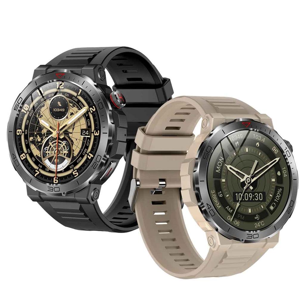 2026 MK68 BT Call Sport Smart Watch with 1.43inch Amoled Round Outdoor Blood Oxygen Phone Smartwatch for IOS and Android Men