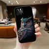 NH14 Cartoon Art Eule Handyhülle für OPPO A40 A60 A80 A15 A16 A16K A12 A17 A17K A54 A54S A53 A53S A55 A56 A57 A98 F23