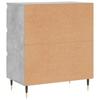 Chest of Drawers, Concrete Grey, 60X35X70 Cm, Wood-based Material