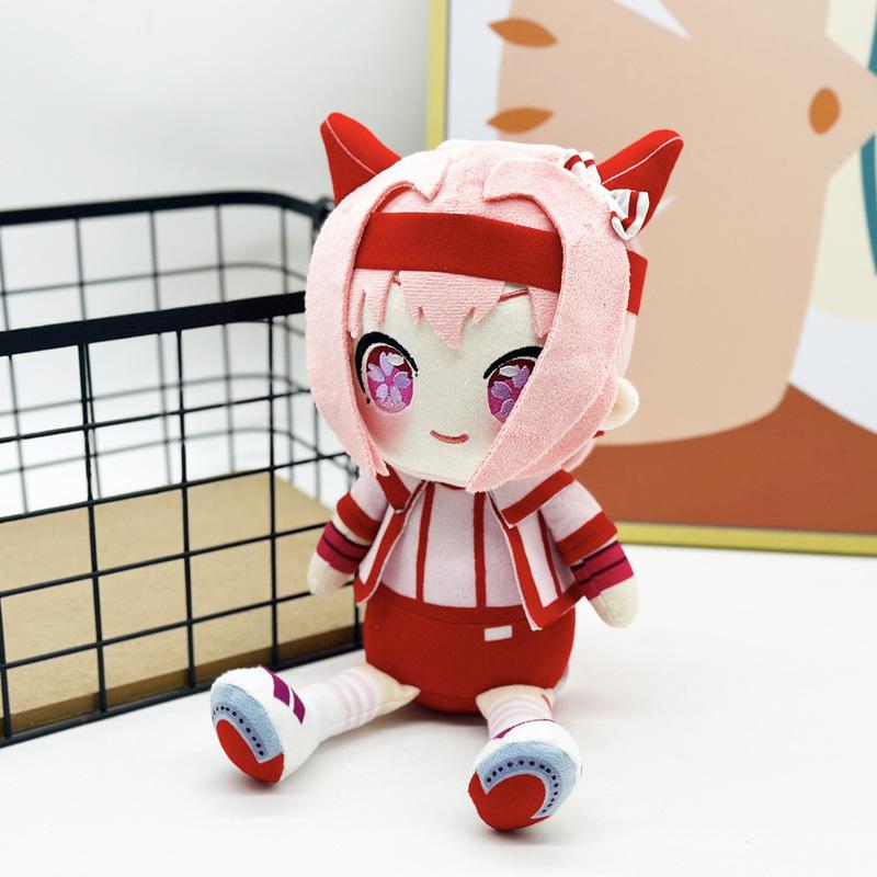 IN-STOCK New Kawaii 25cm Uma-Musume Q-Version 6pcs PP Cotton Anime Girl Plush Doll Model Doll Toy Birthday Gifts