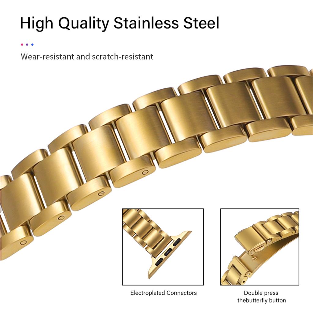 Stainless Steel Strap for Apple Watch Band 38mm 40mm 41mm Watch Strap 42mm 44mm 45mm 49mm Bracelet Sport Metal WatchBand for IWatch 8 7 SE 6 5 4 3 2 1