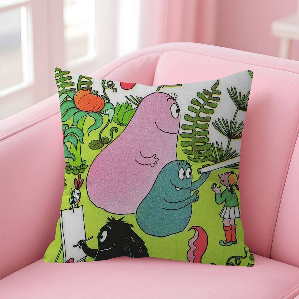 Cartoon Barbapapa CUTE   Maple Design Cushion Cover Happy Autumn Harvest decor Holiday Decorati Pillow Cover