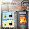 Quiet 6 Blade Fireplace Fan Home Efficient High-temperature Stove Top Fan Eco Friendly Heat Distribution Heat Powered Fan