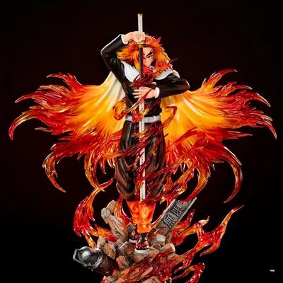 30cm Demon Slayer Rengoku Kyoujurou Figurine Anime Rengoku Kyoujurou Figurine Modèle Pvc Statue de Collection Décoration Jouet de Bureau Cadeau
