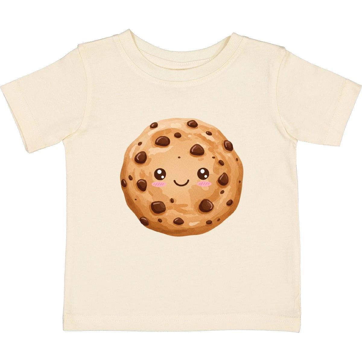 Inktastic Kawaii Happy Chocolate Chip Cookie Baby T-Shirt Infant Tees Shower 150