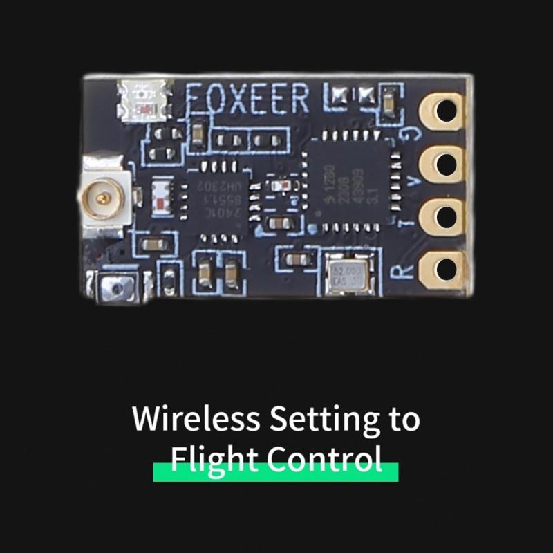 1 Set Foxeer ELRS 2.4G Receiver with T Antenna PA+LNA Signal Transmission for Long-distanced Drones Part