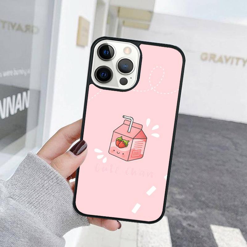 Cute Cartoon Japan Milk Couple Phone Case For iPhone 17 Air 15 16 Cover  11 13 14 Pro Max 12 Plus Max Fundas