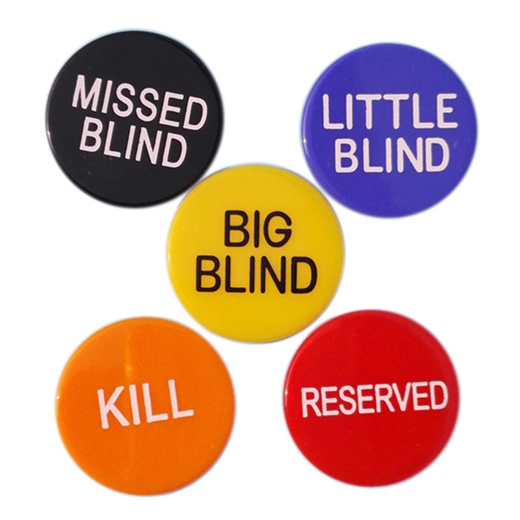 5Pcs Dealer Poker Button Big Poker Buttons Missed Blind Button Poker Button Dealer Button Button Poker Chip Boat Button