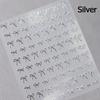 Lovely Gold Silver Black White Line Bowknot 3D Self Adhesive Nail Art Decorations Stickers Ribbon Cute Manicure Decals