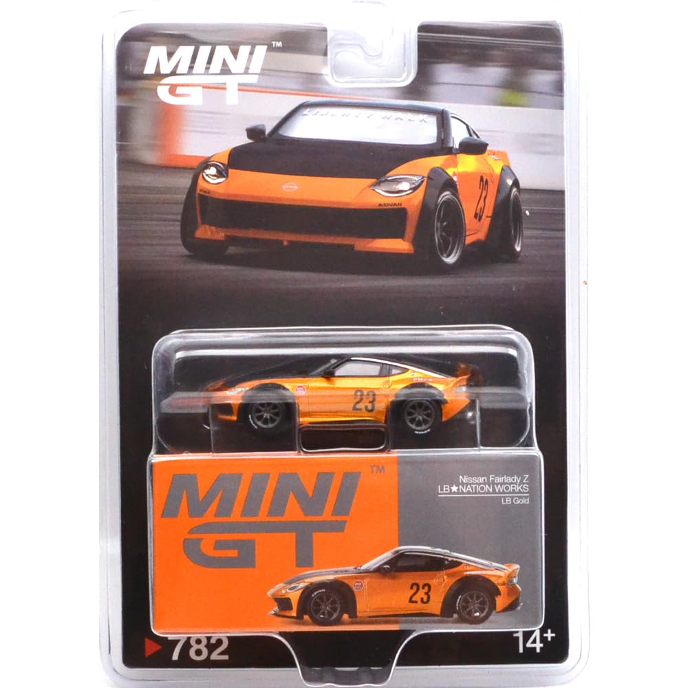 MINI GT Scale MiJo EXCLUSIVE NISSAN Z WORKS USA MiJo Exclusive Nissan Z WORKS Blister Package 164 - LB-NATION (LB GOLD) - LB-NATION (LB Gold)