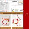 Red Rope Choker with Threadable Beads, Baby Pendant, and Padlock - Handmade Weaving