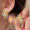 S silver needle zircon pearl earrings women's niche butterfly stud earrings versatile temperament earrings