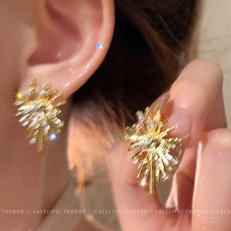 S silver needle zircon pearl earrings women's niche butterfly stud earrings versatile temperament earrings