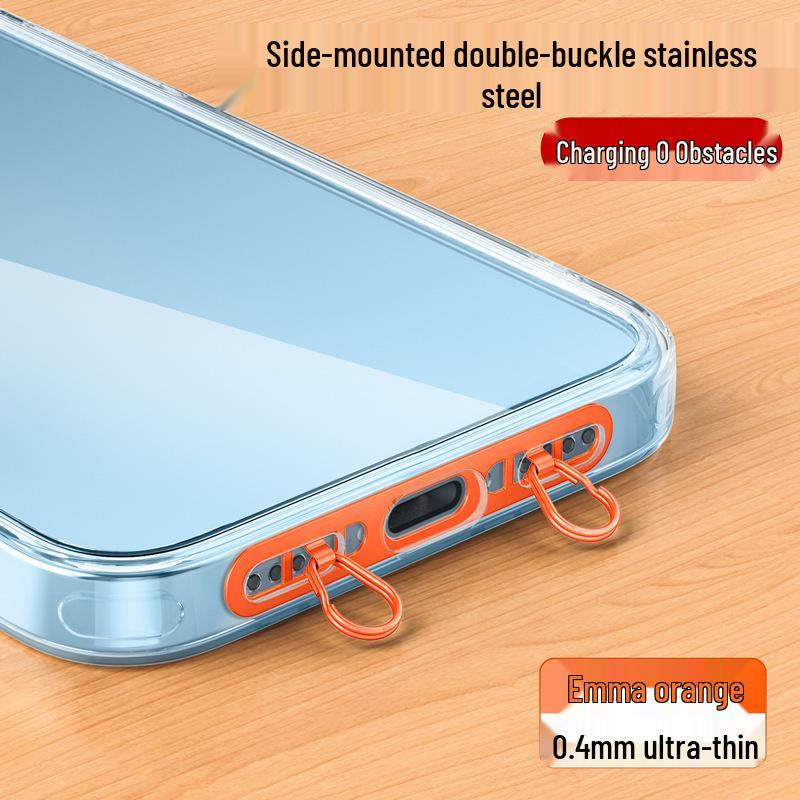 Ultra-Thin Anti-Lost Metal Phone Lanyard with Double Clip and Strong Connection Piece