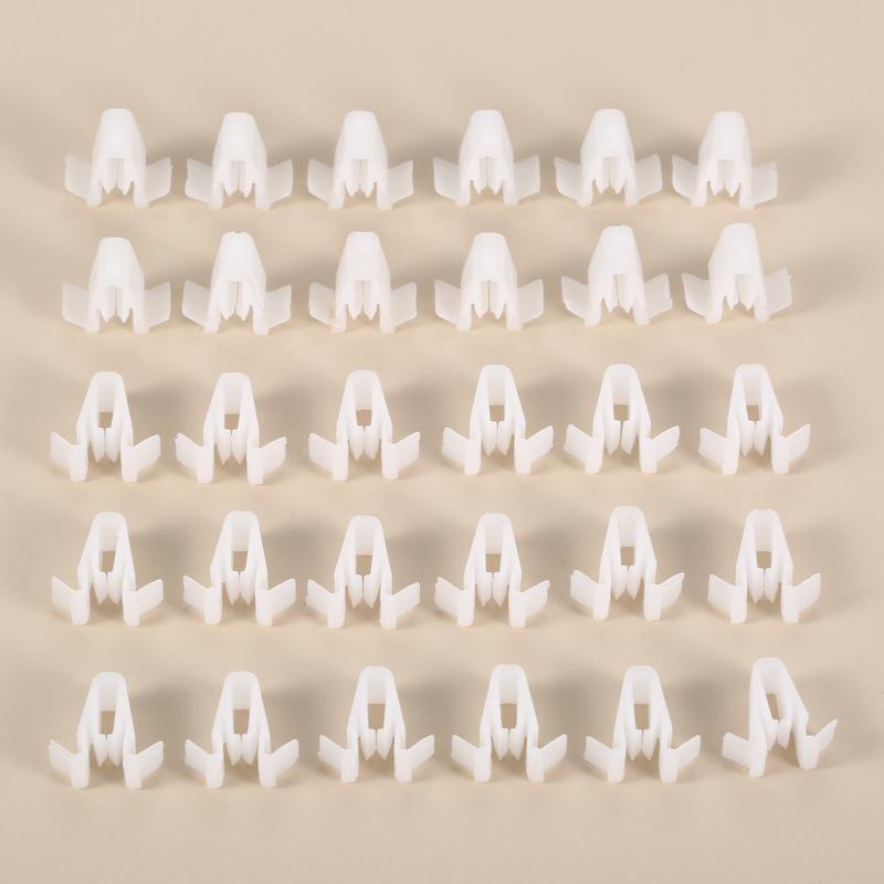 30Pcs Car Rear Hatch Door Side Garnish and Front Body Pillar Garnish Moulding Clip Fit for Toyota Lexus 90467-09204 Camry Nylon