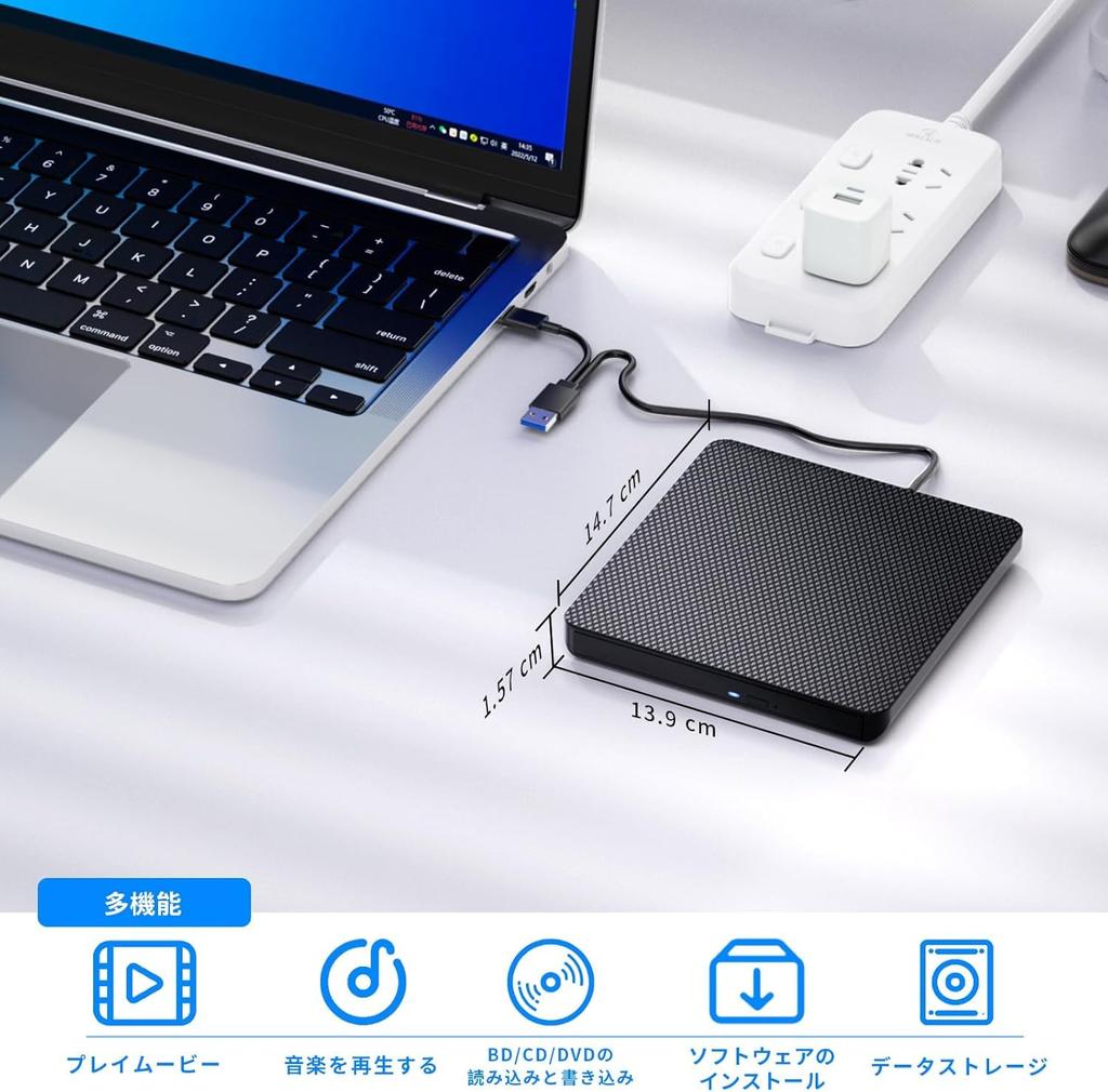 Drive External Player Playback and Player Disc Compatible Compatible Laptop Compatible Drive BD Drive Blu-ray Blu-ray Read/write USB-A (type-C)