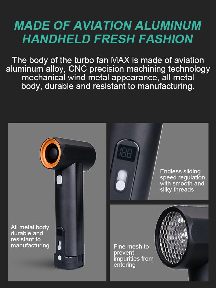 785W Super Large Turbofan Handheld Violent Fan Turbo Wind Speed Over 85000RPM&900g Stepless Speed Regulation Car Water Blower
