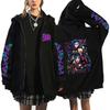 Arcane Jinx Opičí Graffiti Tištěné Mikiny Bunda na Zip Pánská Dámská Harajuku Anime Oversized Hip Hopová Ležérní Mikina Y2K Top