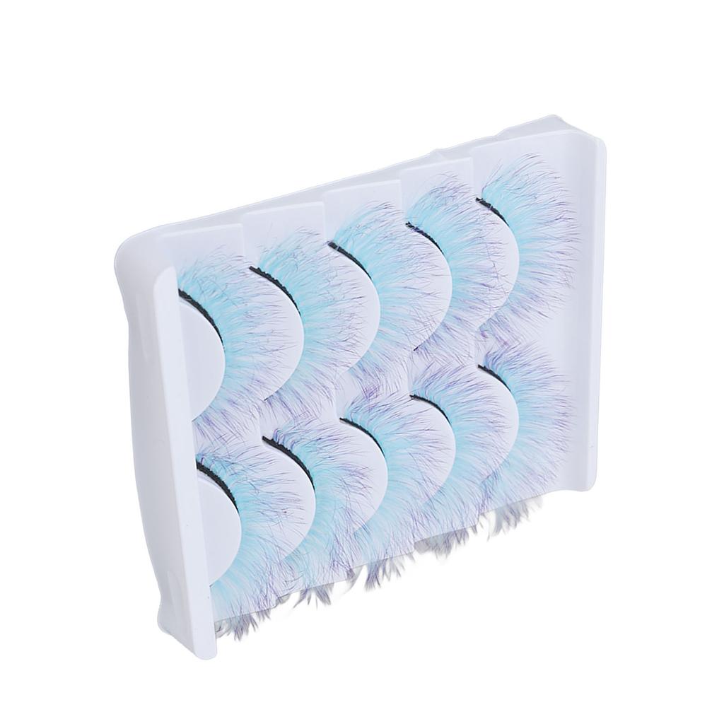 5pcs Colorful Eyelashes Dramatic Gradient Color False Eyelashes   3D  Ing Fake Eyelashes